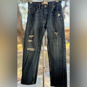 Levi’s Boys 18R 29x29 Distressed Straight Leg Jeans